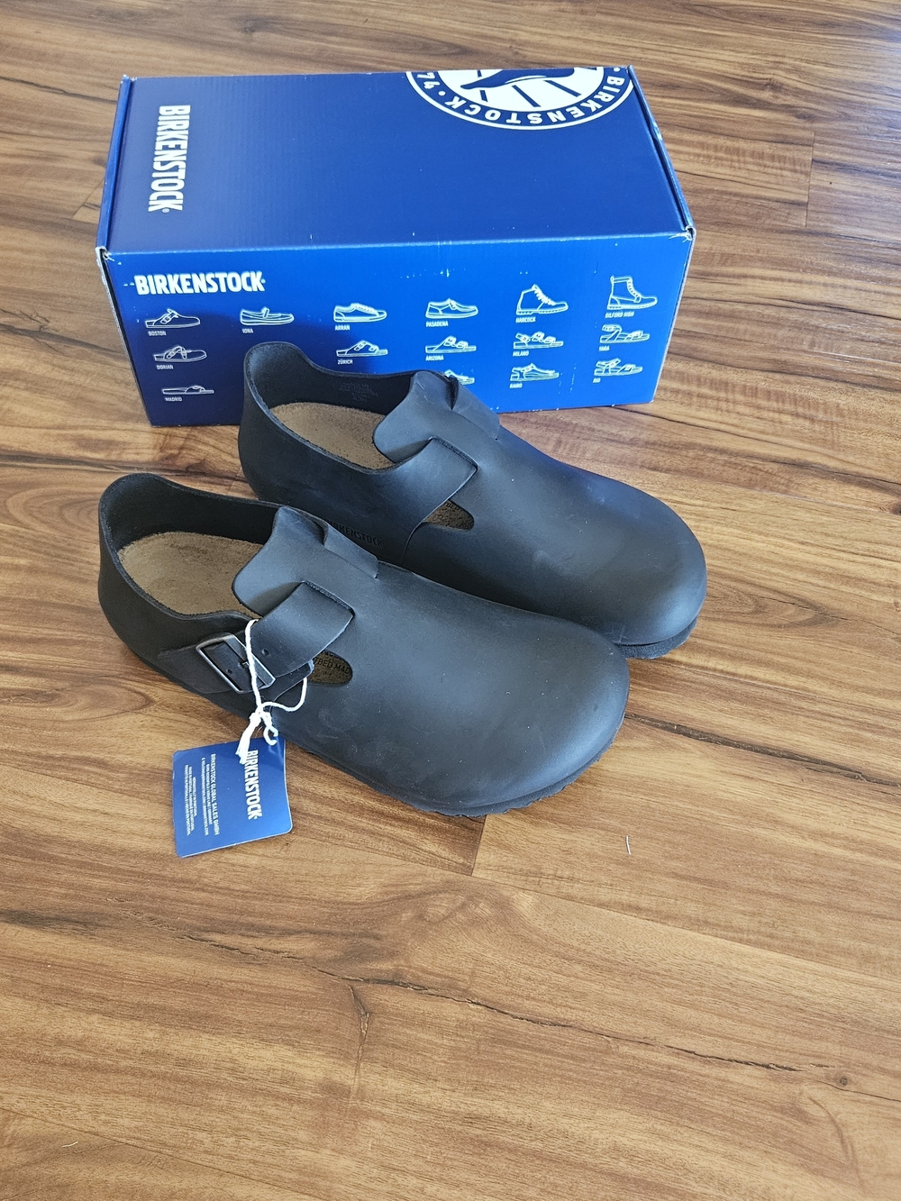 Birkenstock London Black Oiled Leather NEW With Tags